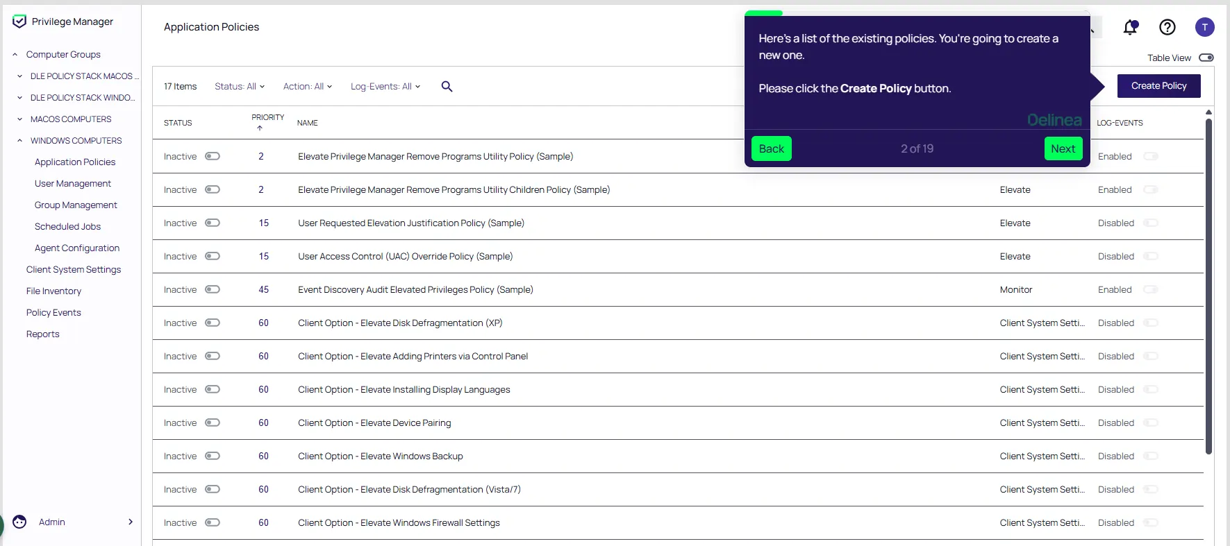 delinea privilege manager setup