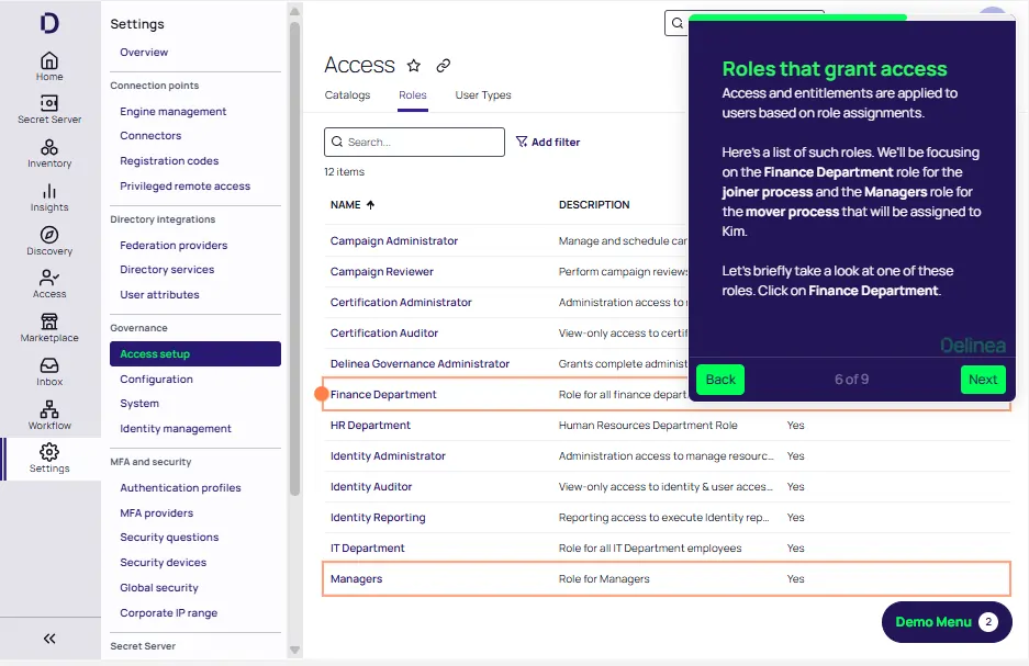 delinea identity lifecycle management setup