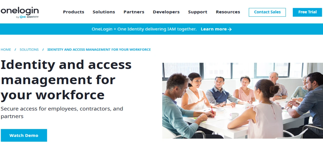iam tools solutions onelogin landing page