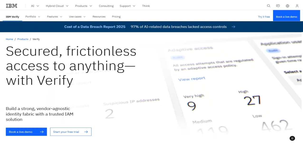 ibm security verify iam solutions