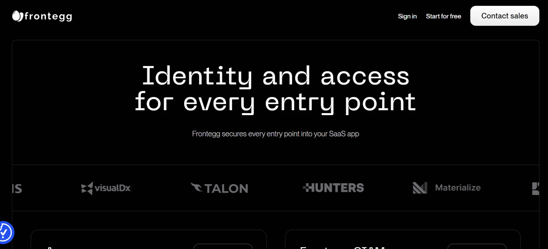 frontegg-ciam-solution-landing-page