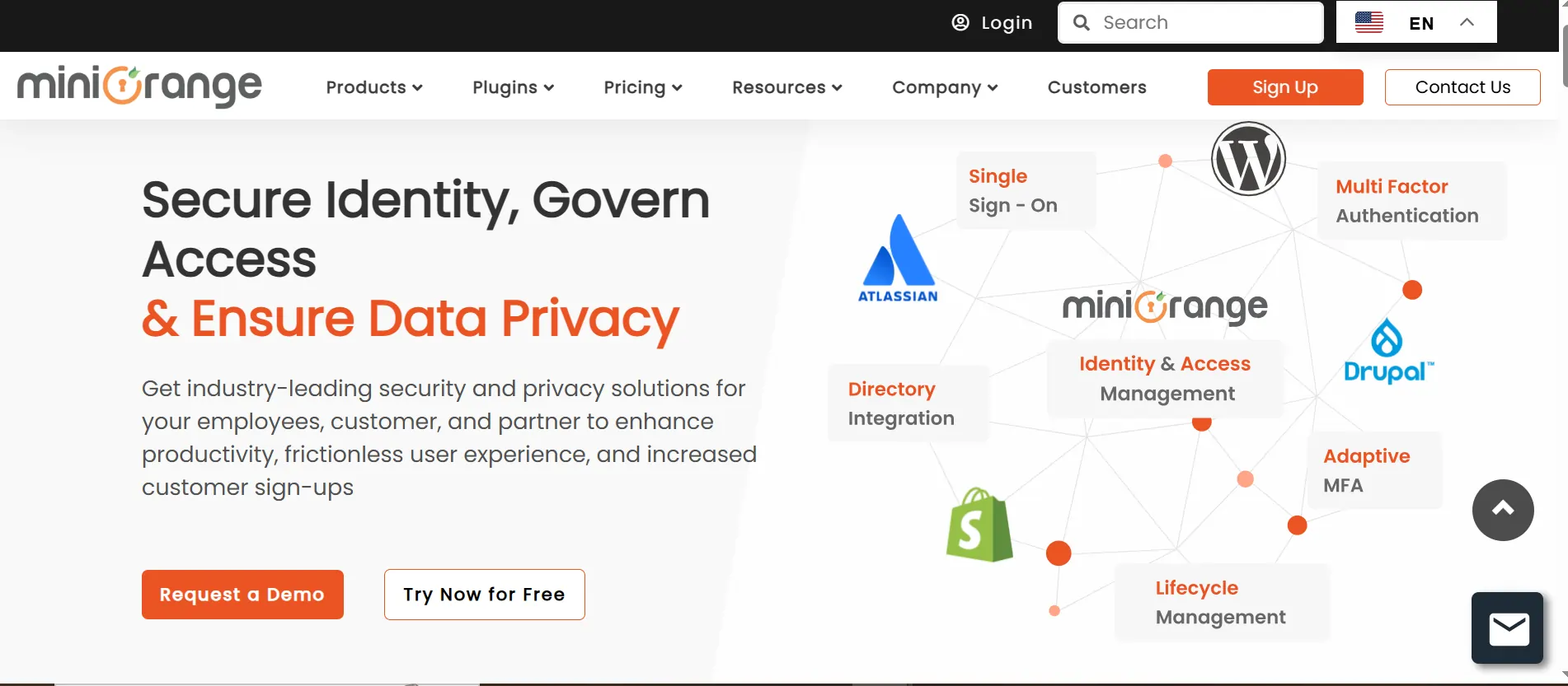 miniorange-iam-software-landing-page