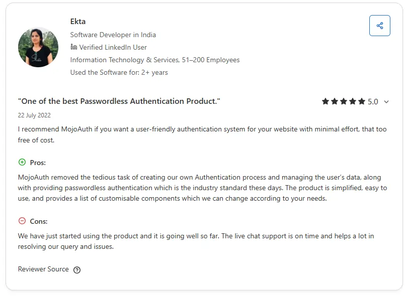 mojoauth capterra review
