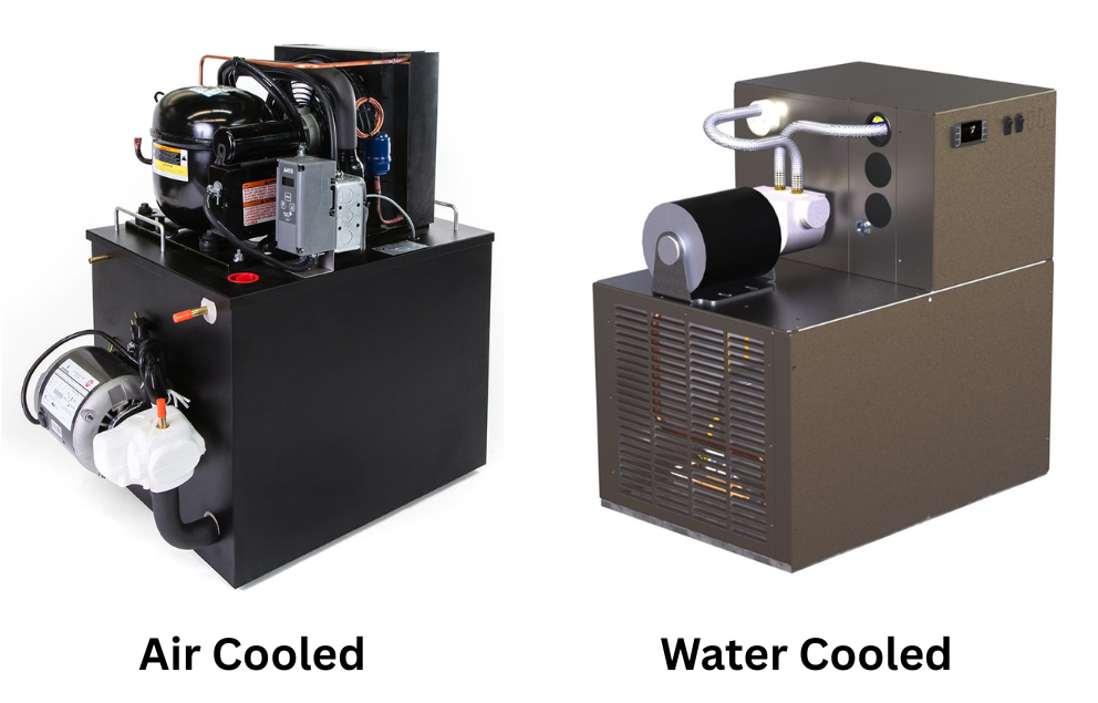 Air cooled vs water cooled machine