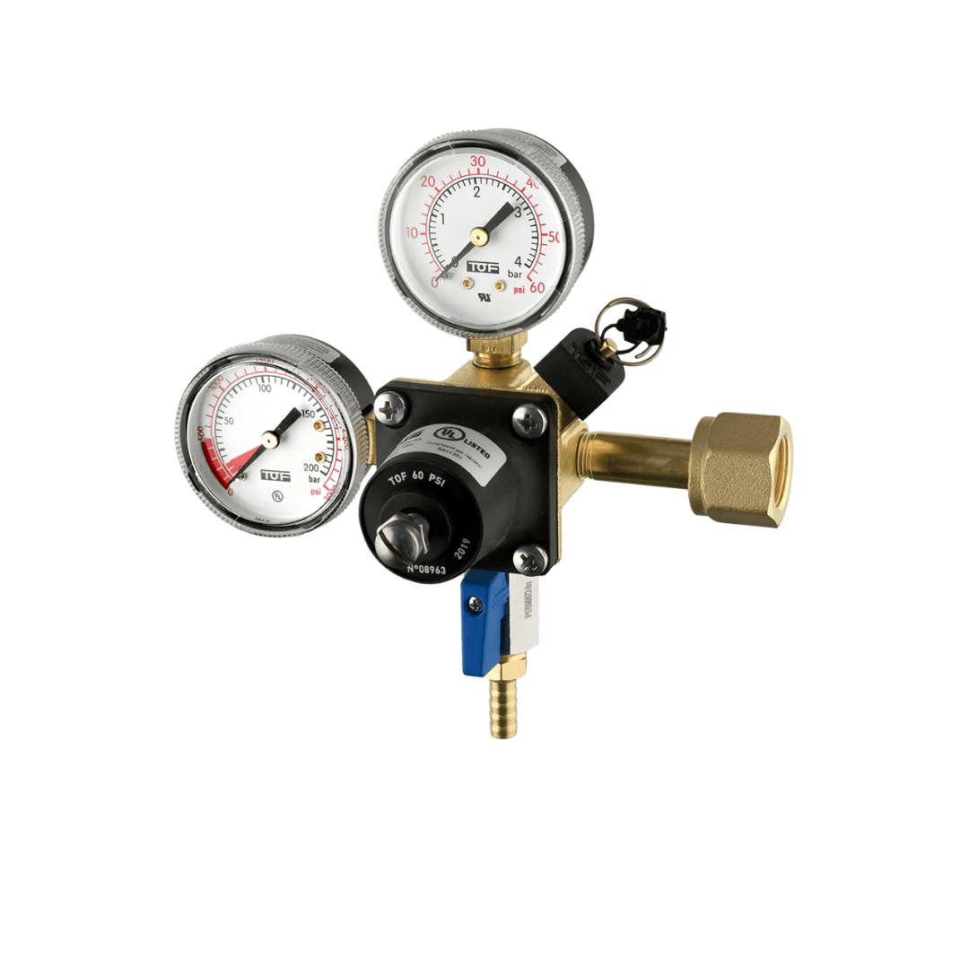 TOF CO2 Primary Regulator - 0 to 60PSI