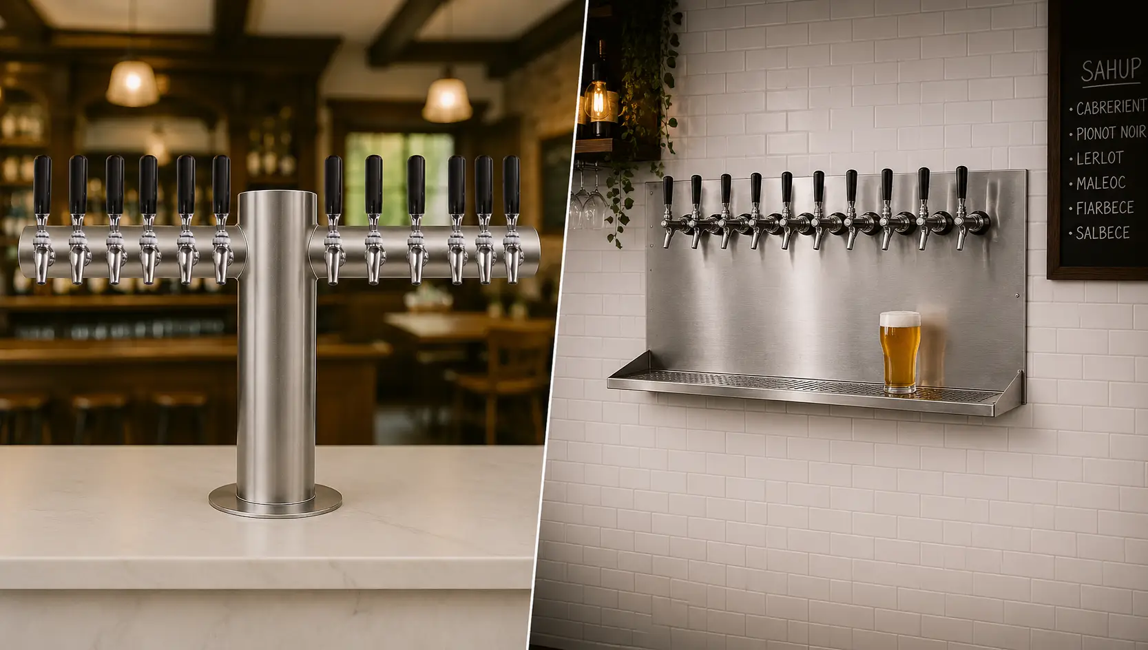 Wall Mount vs. Counter Mount Beer Towers