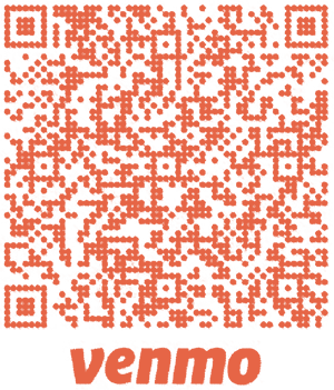 a QR code for Venmo, a payment app that Fed by Jed uses to receive payment for orders