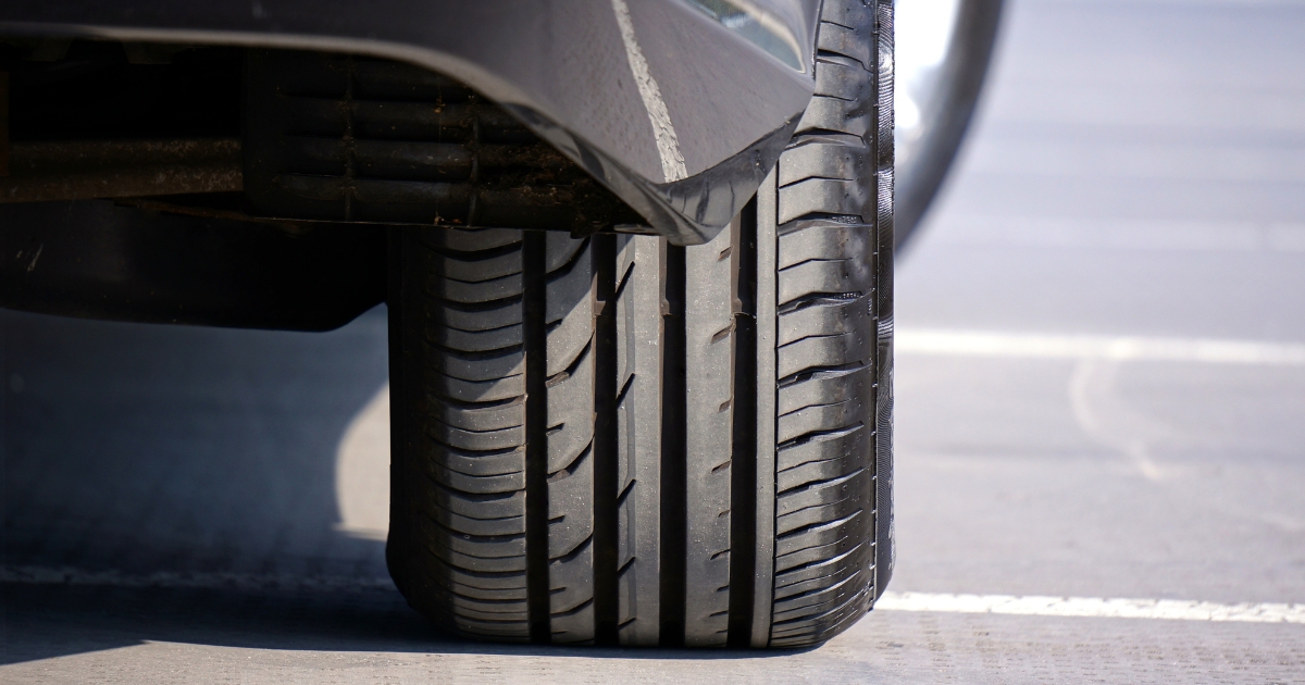 Image of tyres on road