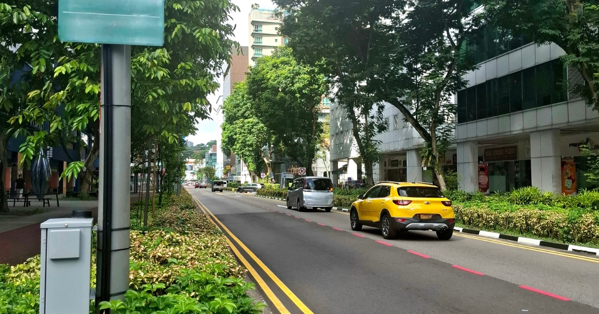 Image of car driving in singapore