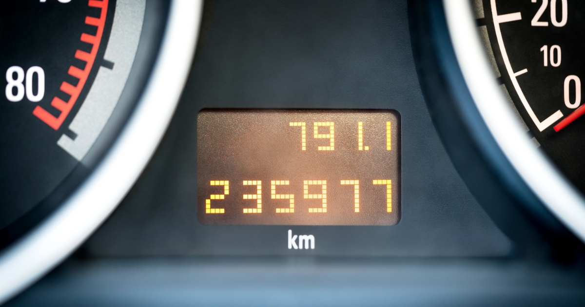 image of car mileage