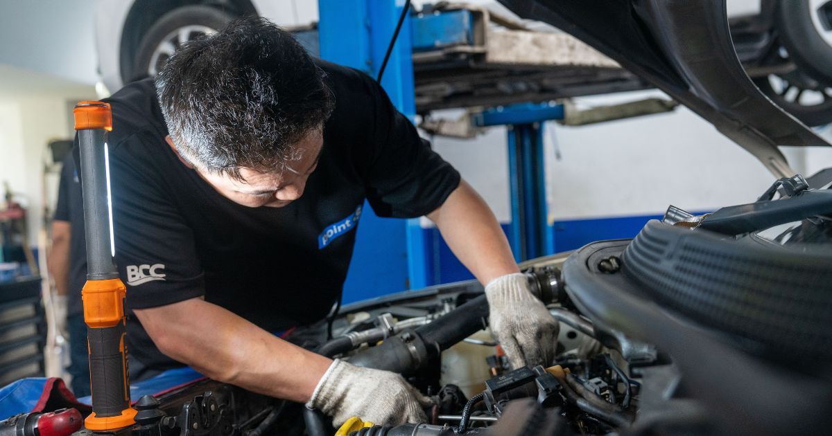 Image of BCC Automotive Mechanic servicing car
