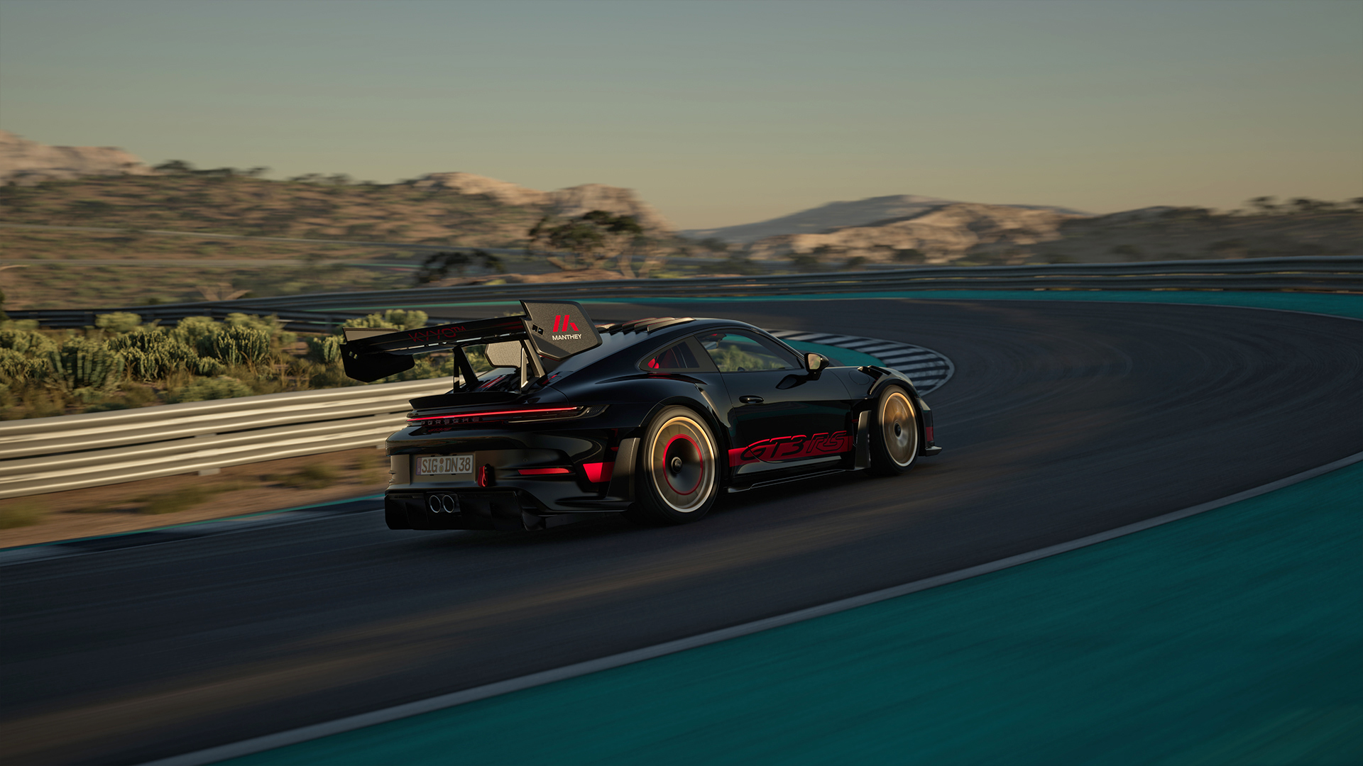 Porsche GT3 RS Manthey driving