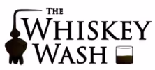 Logo for The Whiskey Wash featuring a whiskey still and a glass of whiskey.
