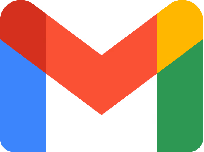 Gmail logo with a stylized M in red, blue, yellow, and green colors.