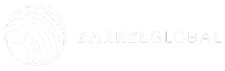 Barrel Global company logo featuring a stylized circular globe design to the left of the text.