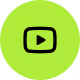 YouTube play button icon in black on a light green circular background.