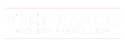 Frey Ranch Farmers + Distillers white text logo on black background.