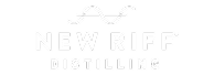New Riff Distilling logo with stylized wave graphic above the text.