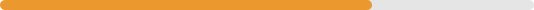Horizontal progress bar partially filled with orange up to about 80 percent on gray track.