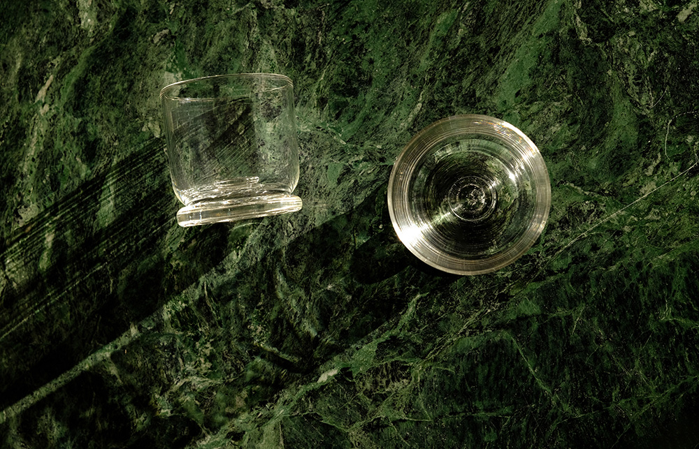 Nic Frehner Rivet Glass Table