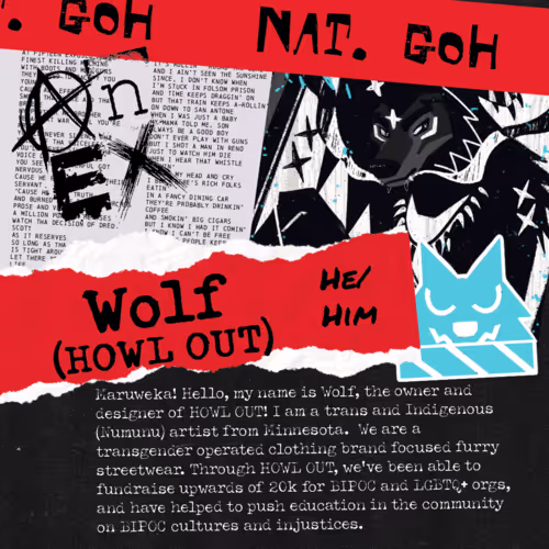 Our National Guest of Honor is Howl Out (a.k.a Wolf).