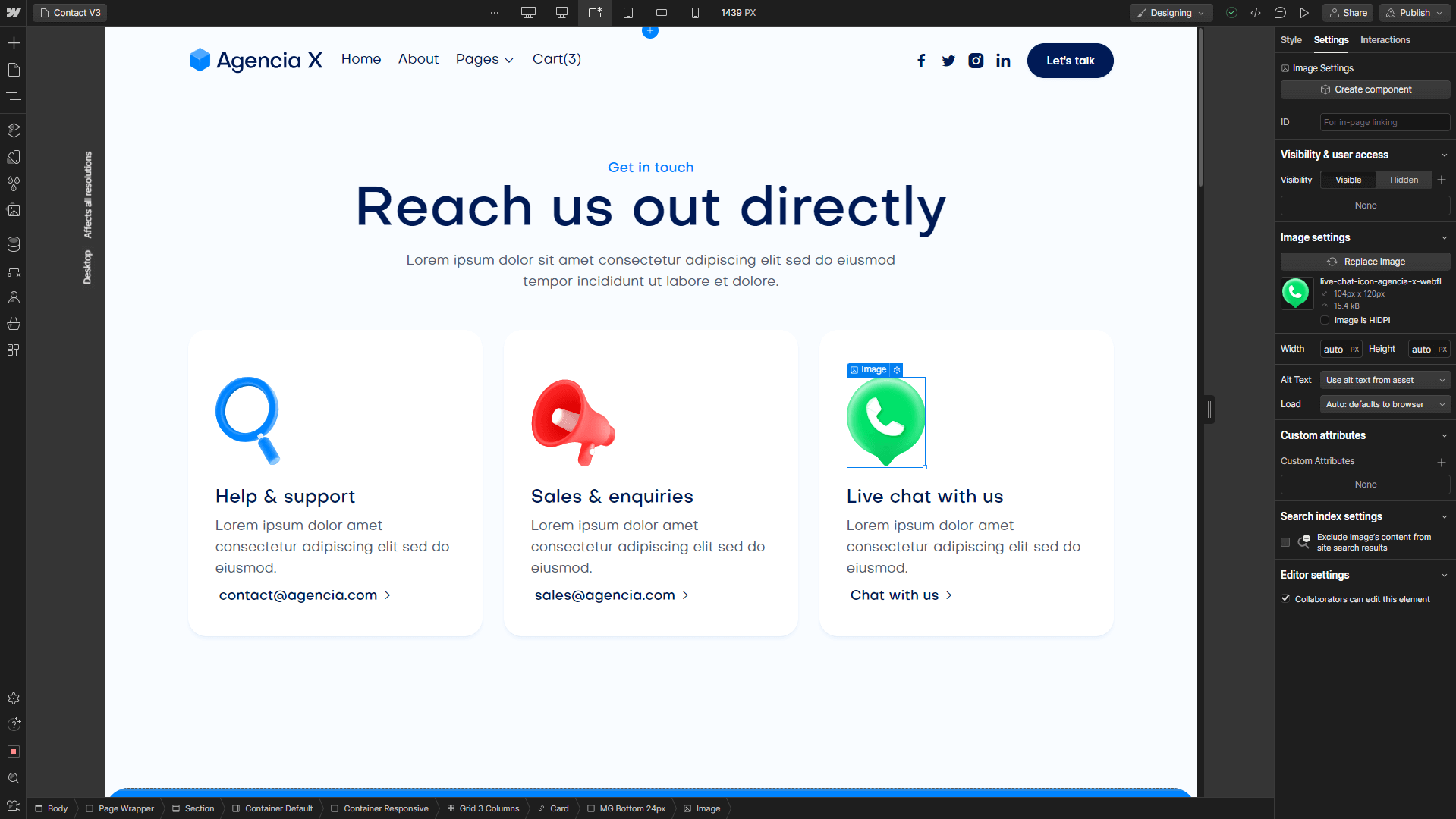 Agencia X - Webflow Template And UI Kit Icons And Graphics