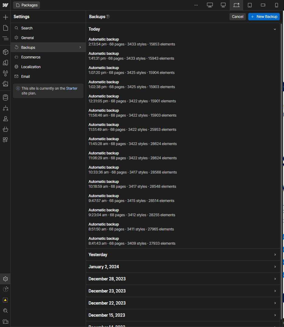 Agencia X - Webflow Template And UI Kit Backups
