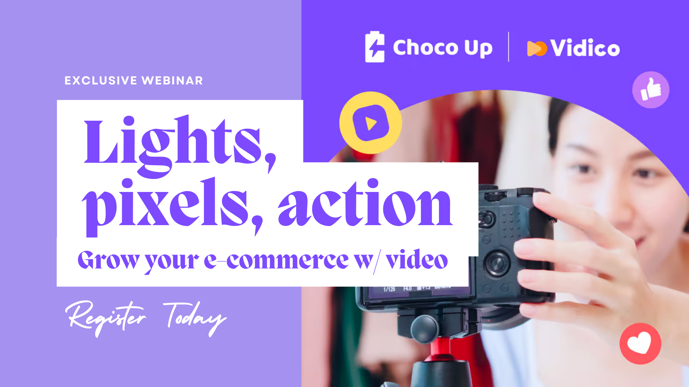 call to action banner for webinar with Vidico