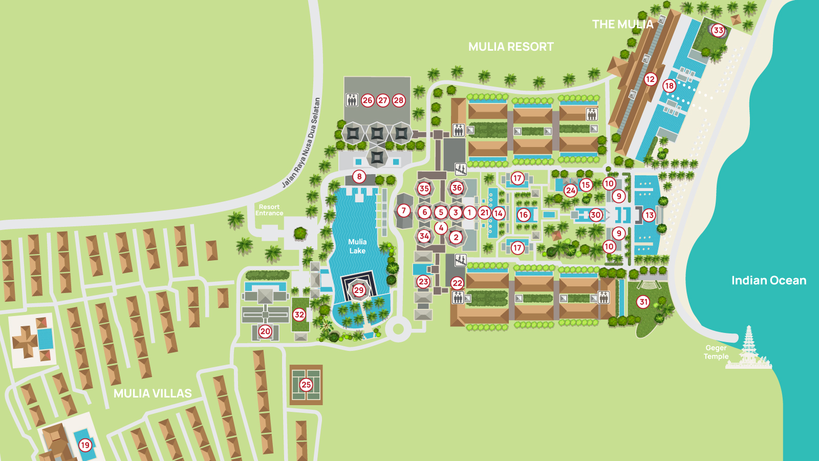 Mulia Resort Map