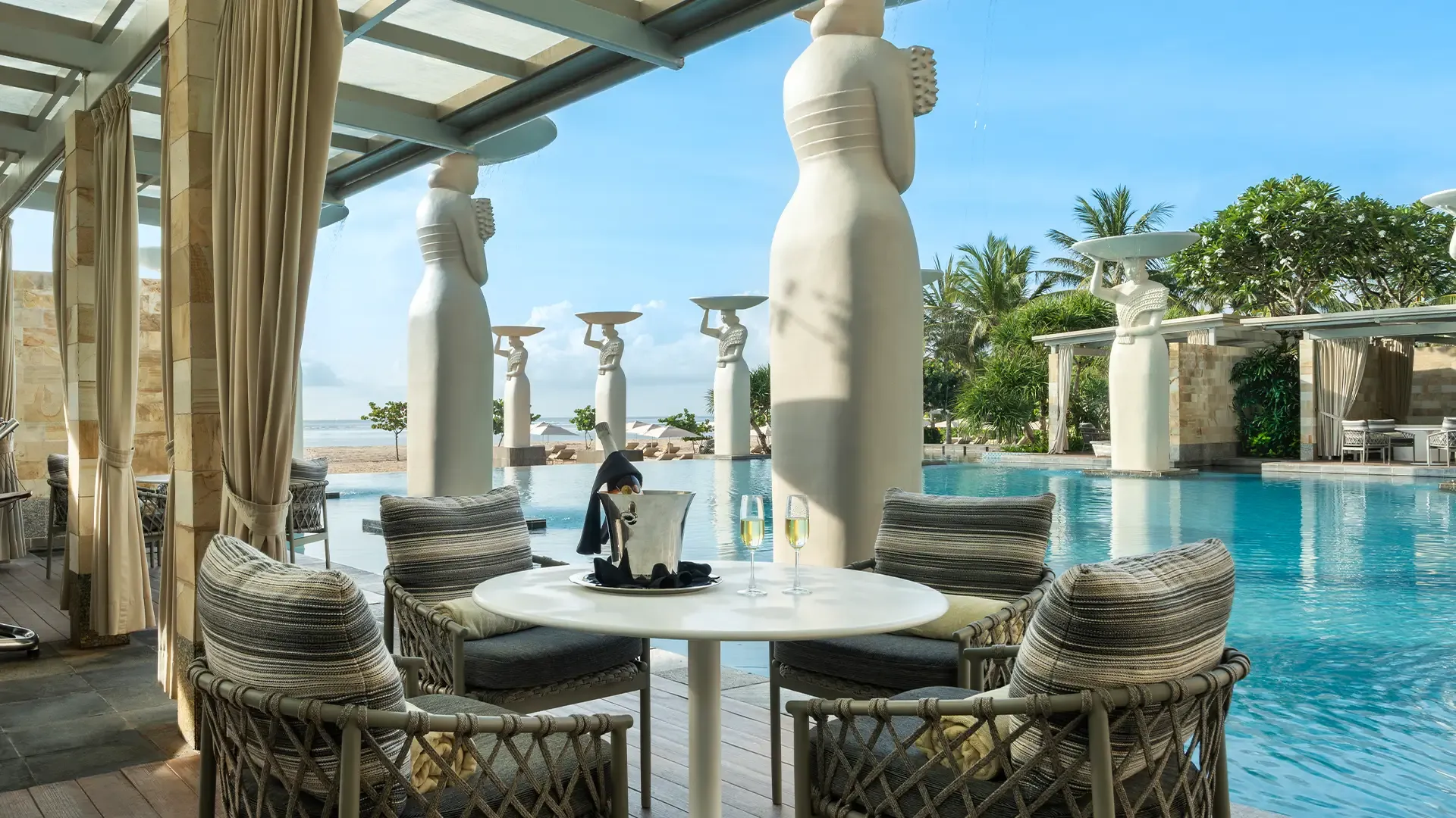 Luxury facilities at world's best beachfront hotel The Mulia Nusa Dua, Bali