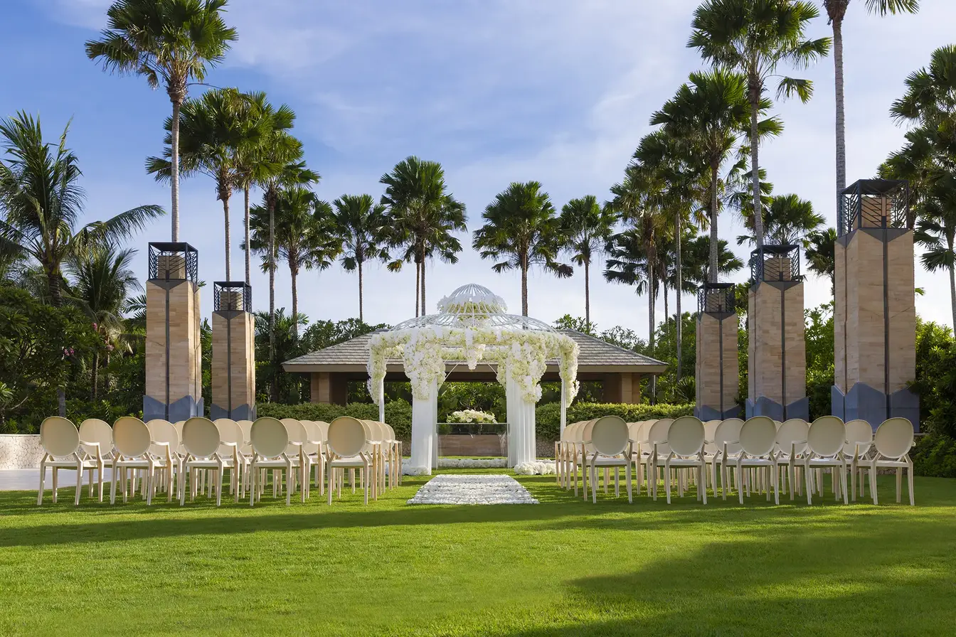 Eden Garden tropical garden wedding lawn at Mulia Bali