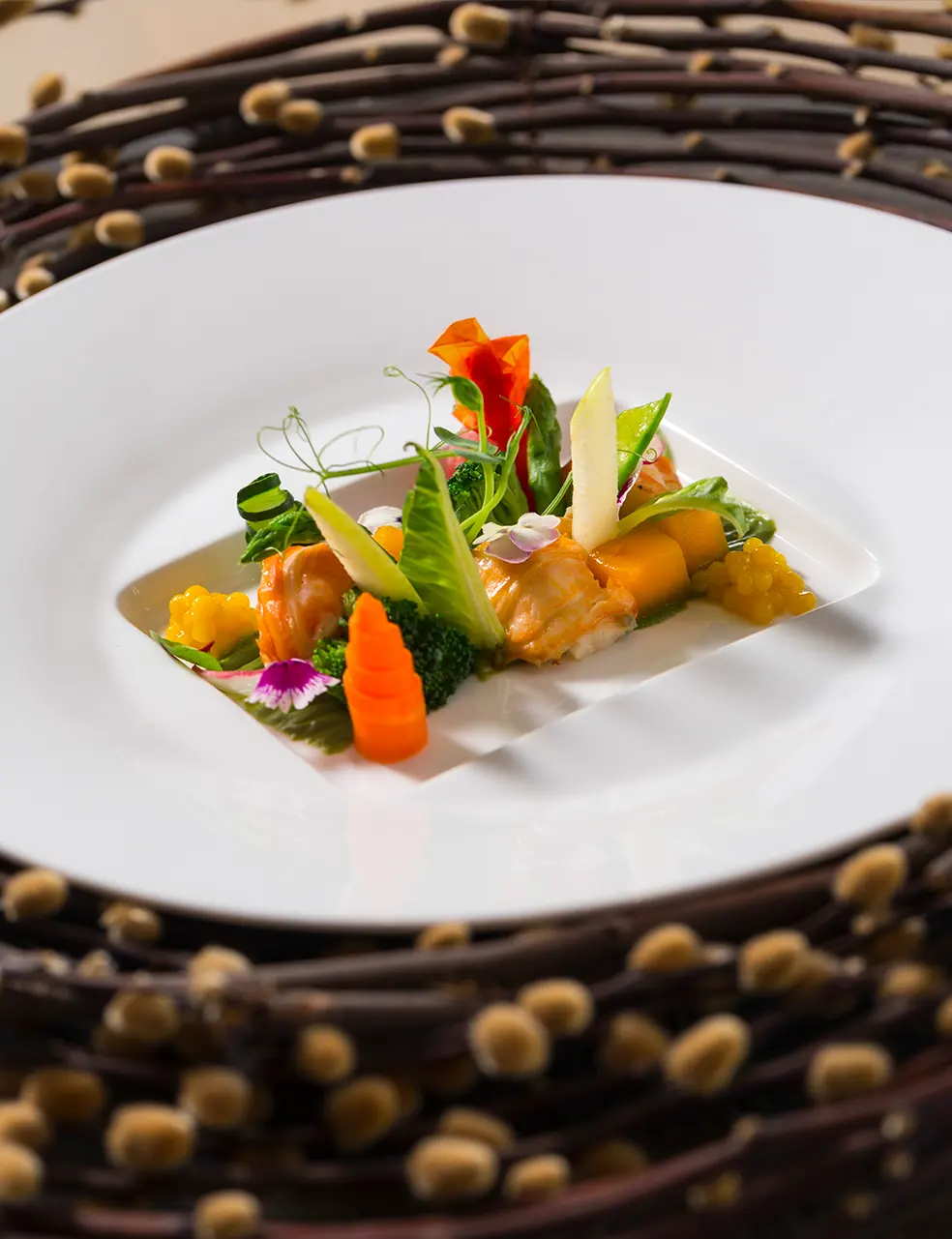 Fine dining dessert selection at Mulia Bali social event