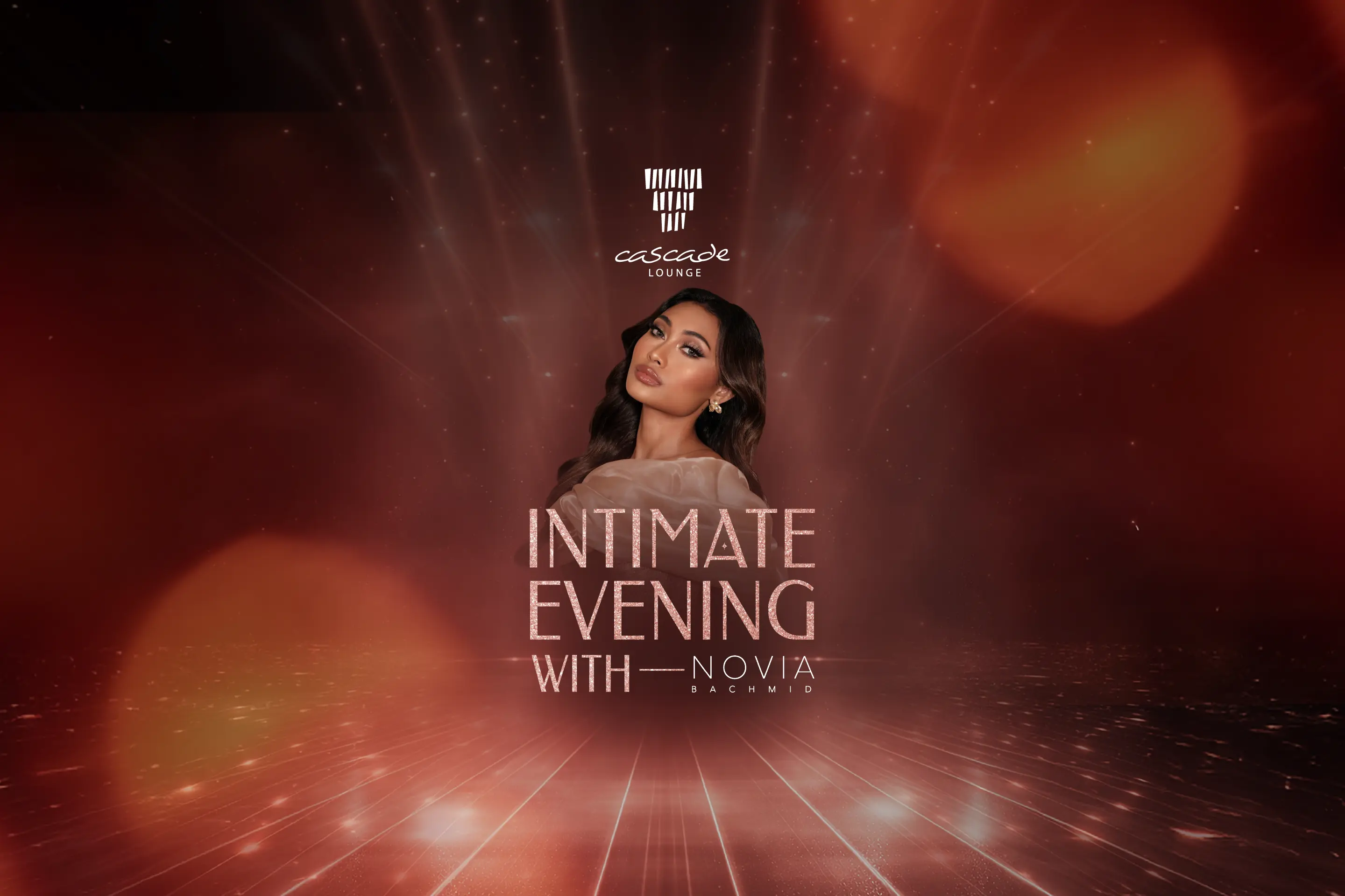 Live performance by Novia Bachmid at the Cascade Lounge during an intimate Valentine’s evening event.