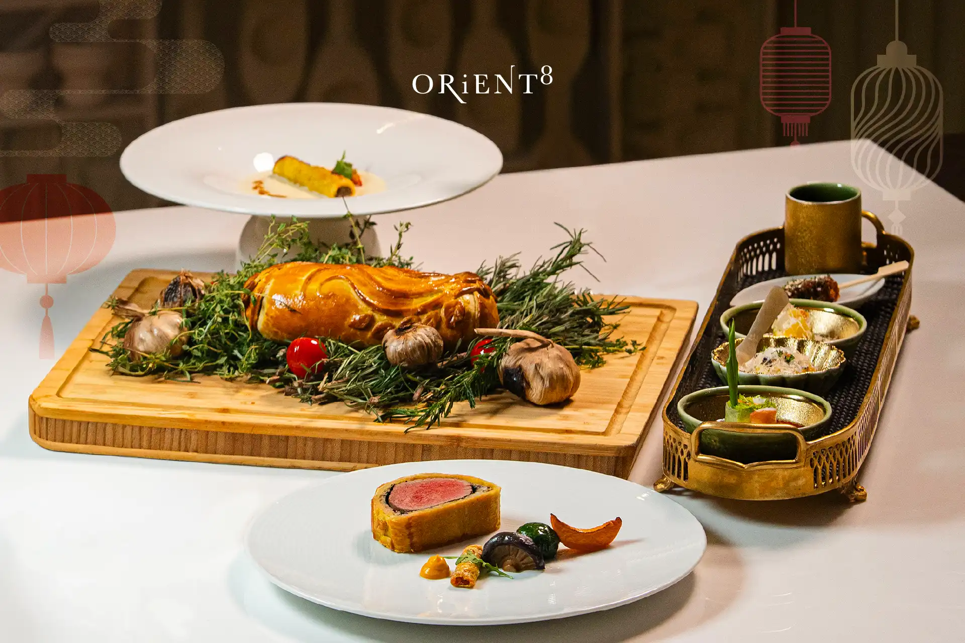 Prosperity Feast Lunar New Year set menu featuring auspicious dishes at Orient8 restaurant