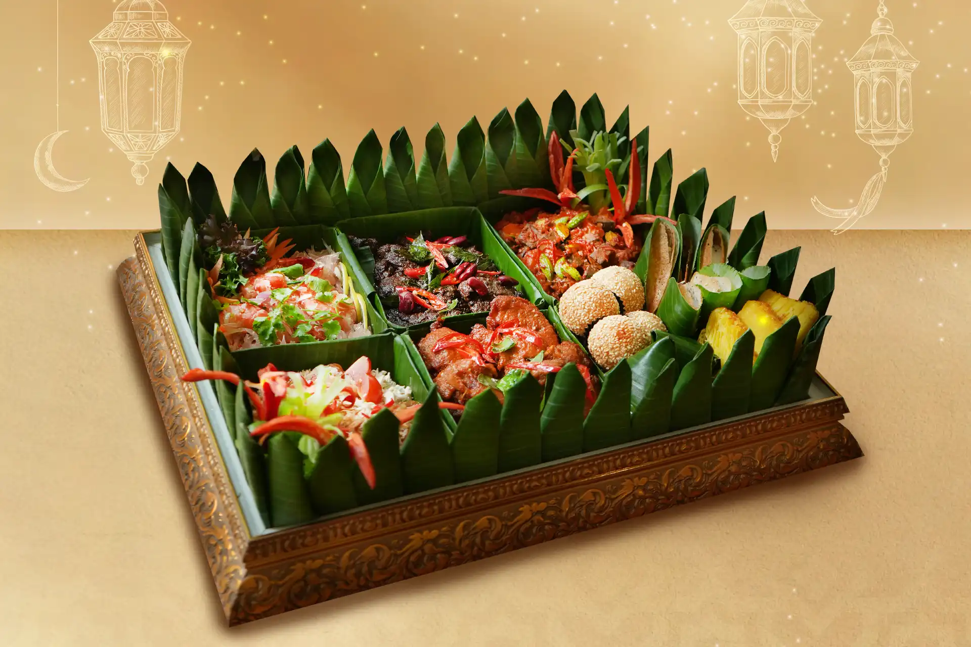 Mulia Ramadan To-Go takeaway dishes elegantly presented for home dining during Ramadan