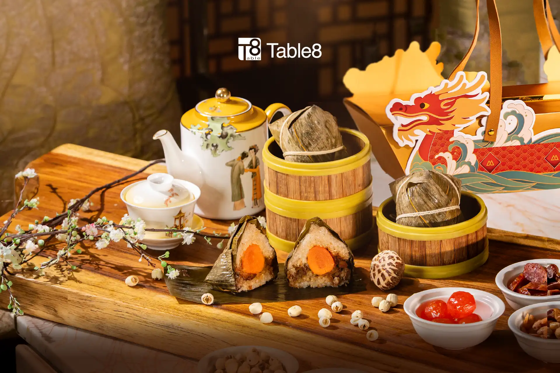 Honour the Dragon Boat Festival with handcrafted rice dumplings thoughtfully prepared by Table8’s culinary artisans. Available until 19 June.