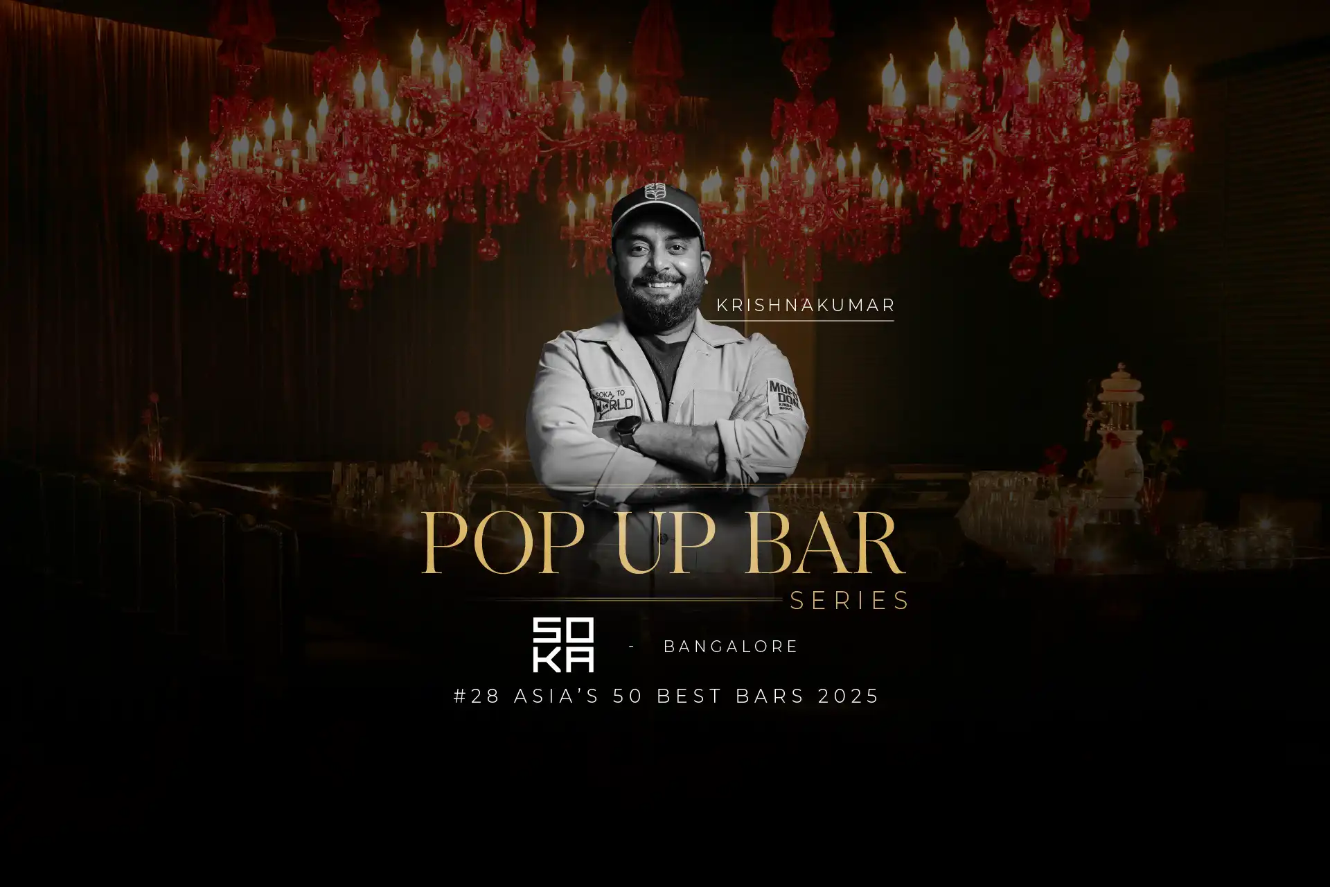 Promotional poster for the Pop-Up Bar Series featuring Krishnakumar from Soka, Bangalore, on 26 June 2026.