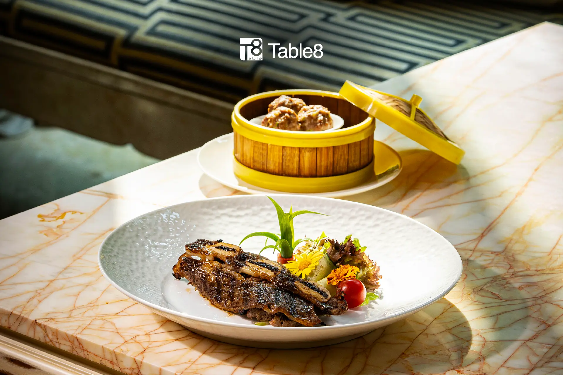 Premium Australian beef dish served at Table8, Hotel Mulia Senayan Jakarta, featuring expertly prepared cuts with exceptional flavour and tenderness.