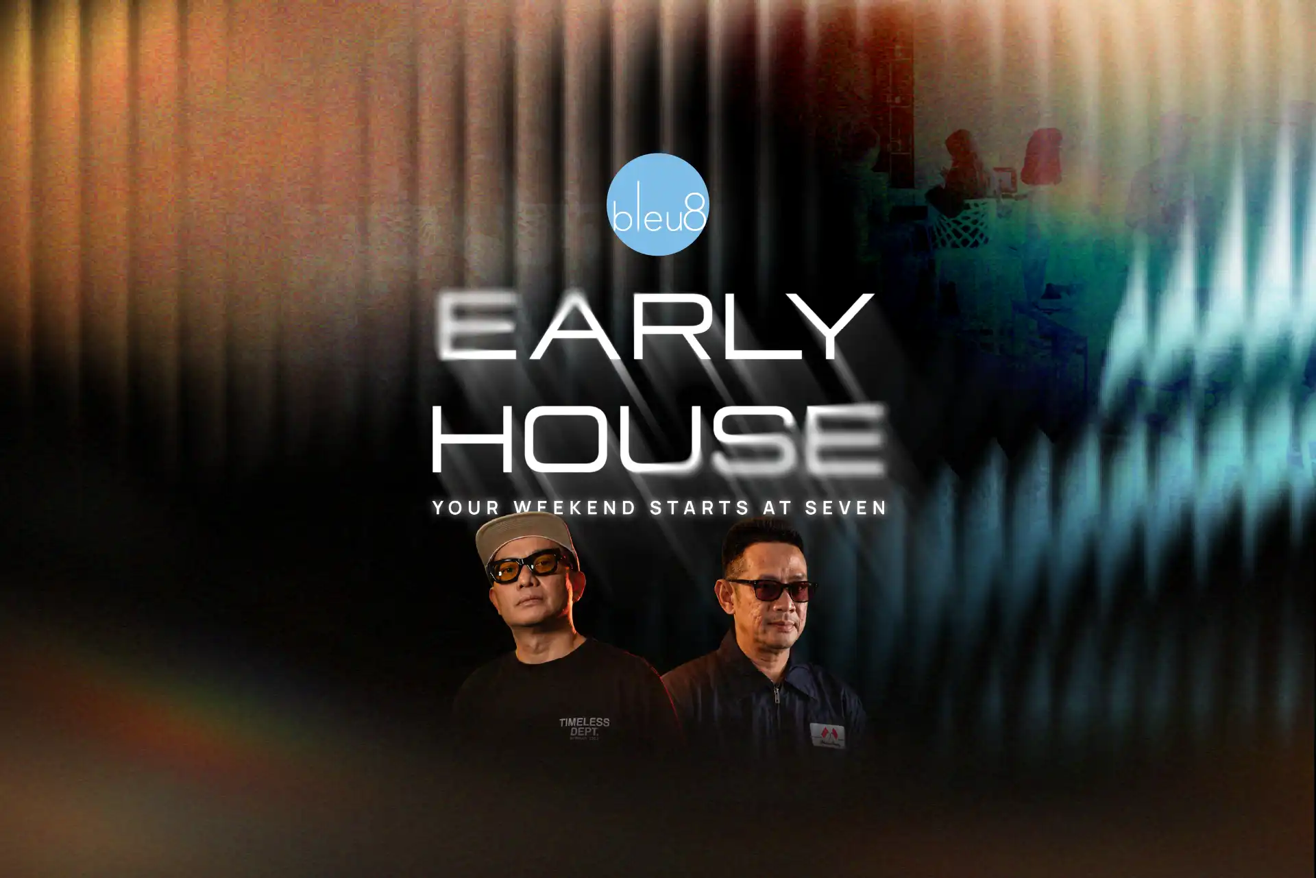 Early House event at bleu8 featuring live DJs Riri Mestica and Reny Irwan on Friday, 24 July 2026 from 7 PM onwards at Hotel Mulia Senayan, Jakarta.
