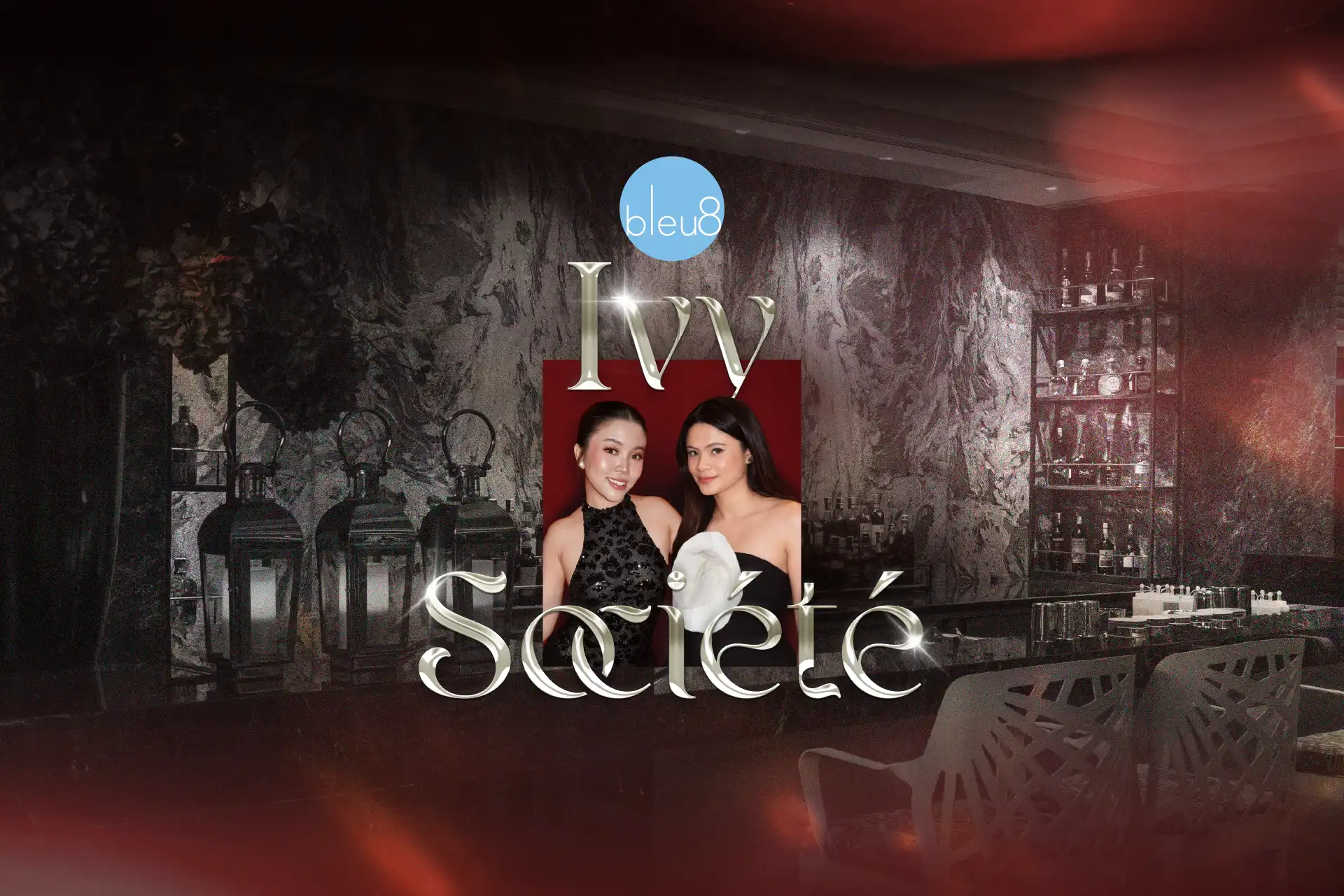 Ivy Société event at bleu8, Hotel Mulia Senayan Jakarta, celebrating Disaronno Week with exclusive cocktails by Lindy & Cintia and live DJ entertainment.