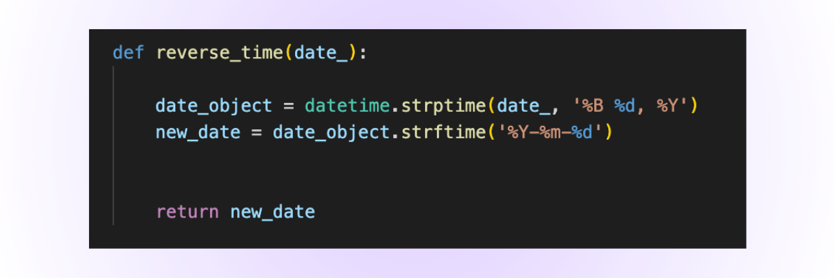 how to change date formatting in in Python