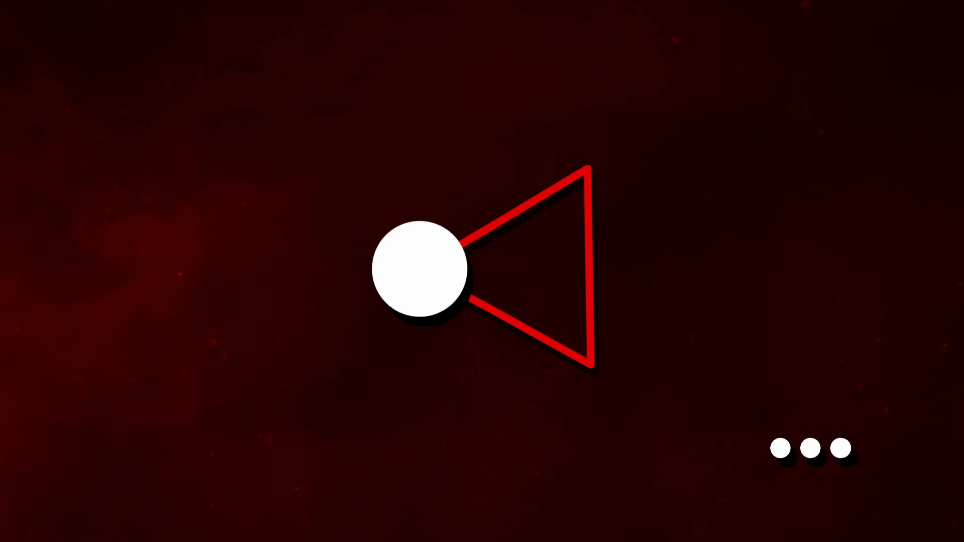 Escenario rojo con formas en 2D