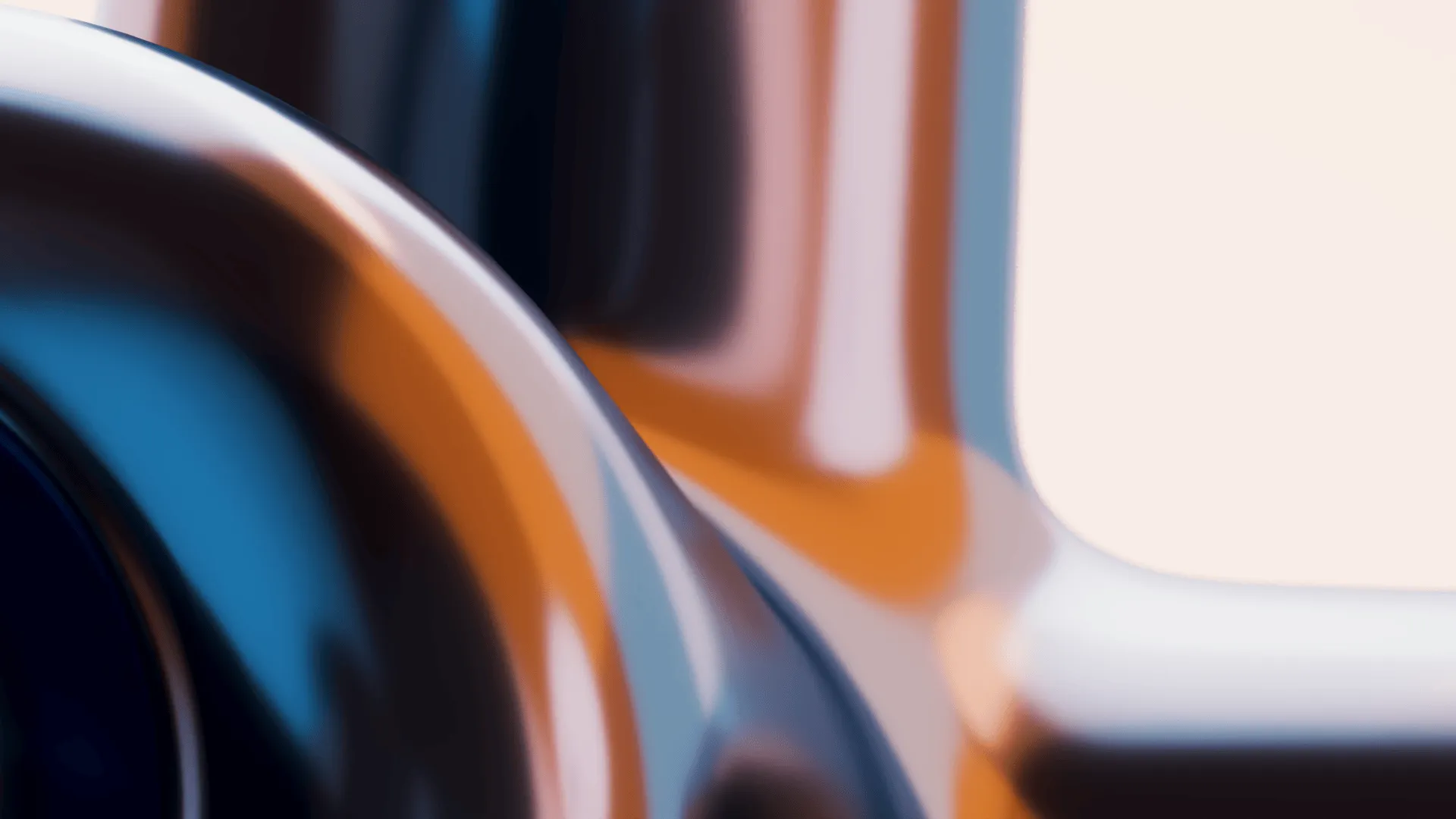 Composición en 3D de una forma abstracta con colores claros