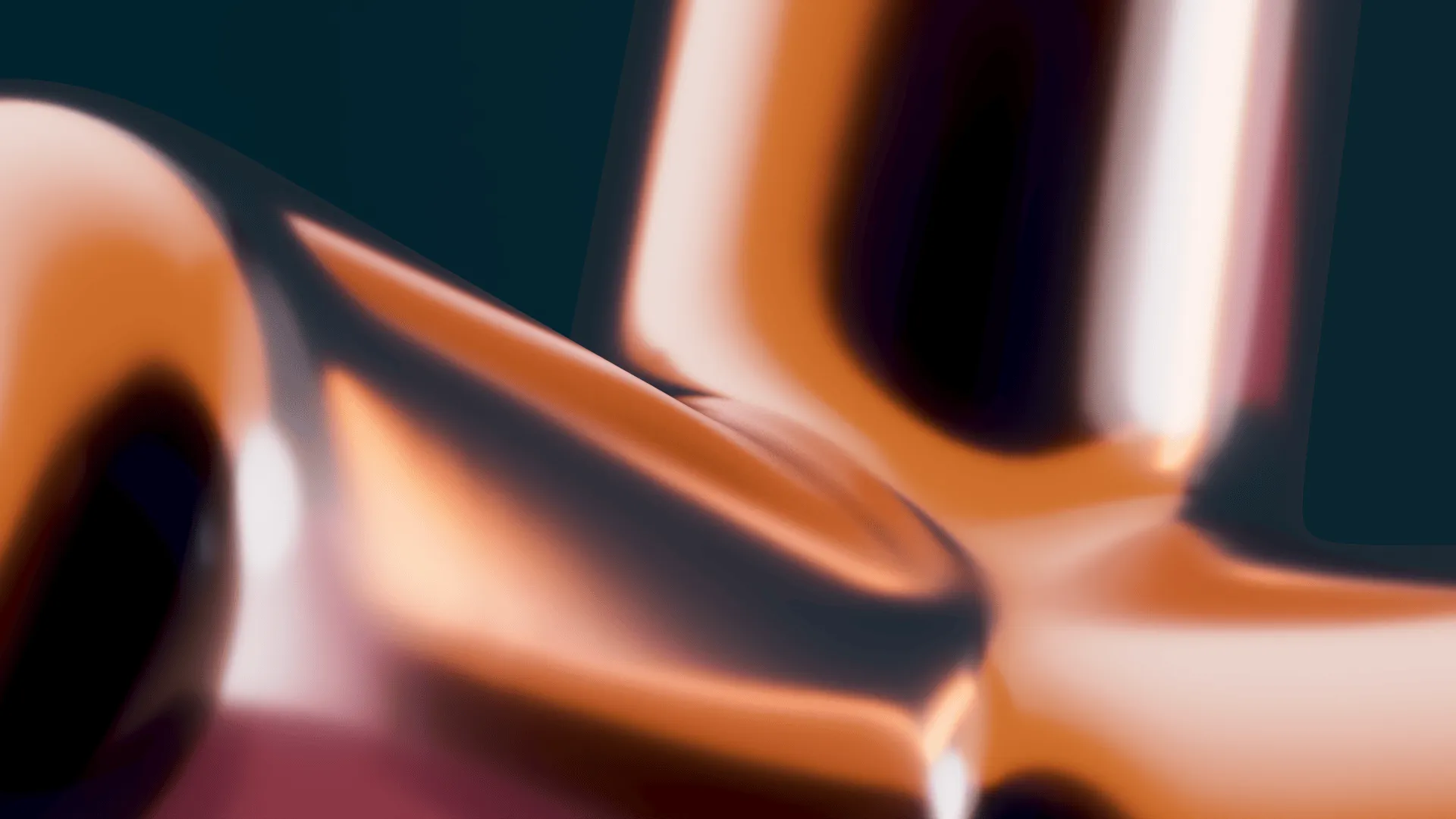 Composición en 3D de una forma abstracta con colores oscuros