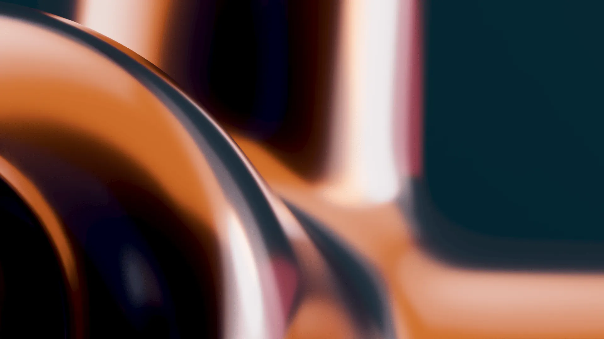 Composición en 3D de una forma abstracta con colores oscuros