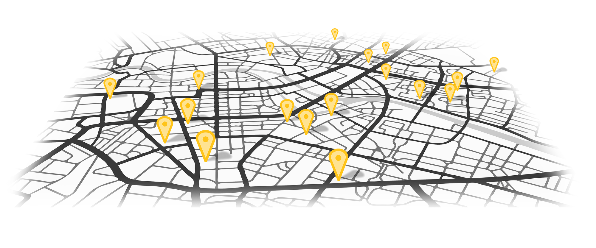 Local map with pins