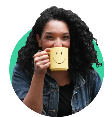 Sarah Marnevick creative picture with a smiley mug