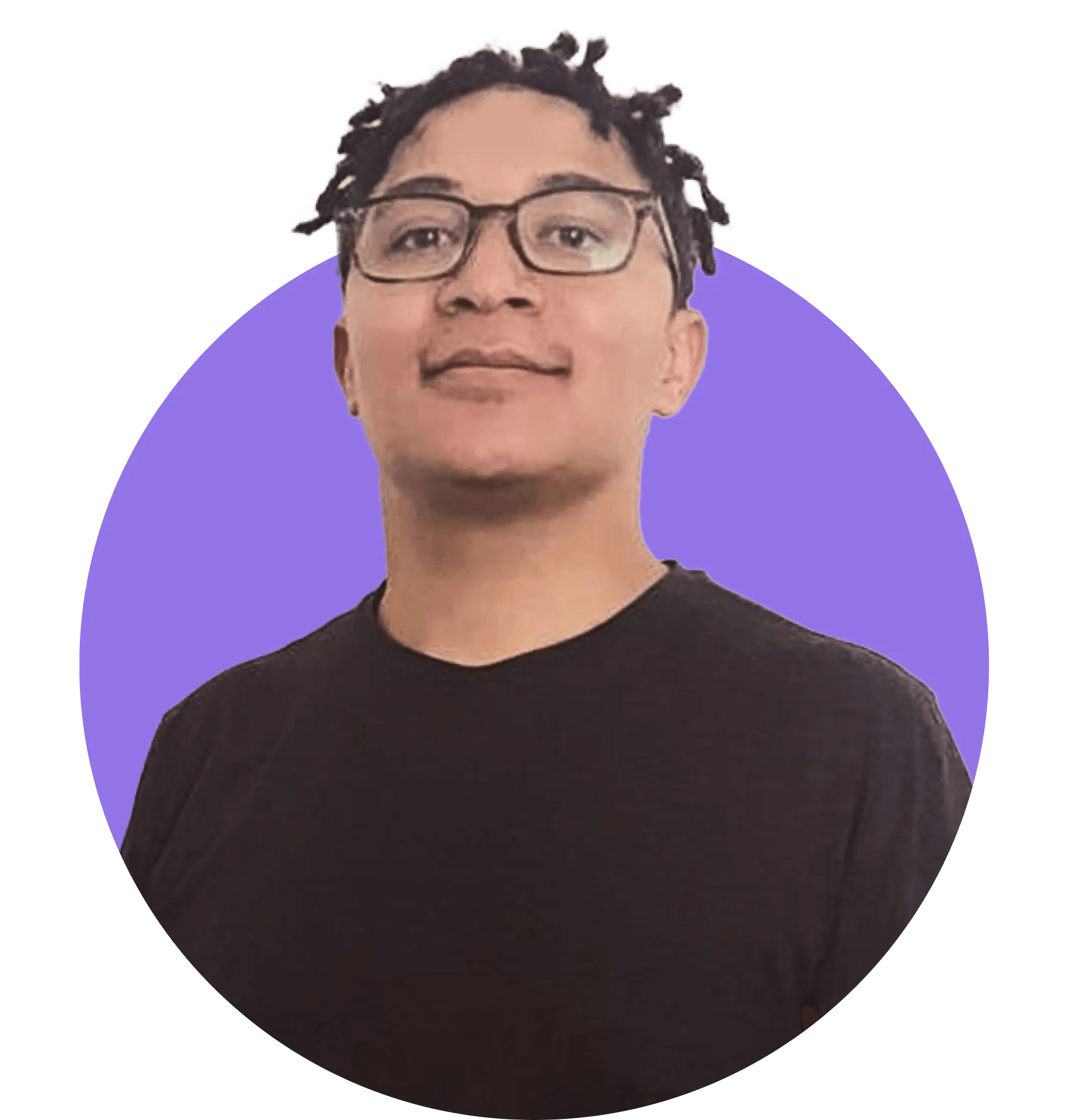 Man smiling with black t shirt