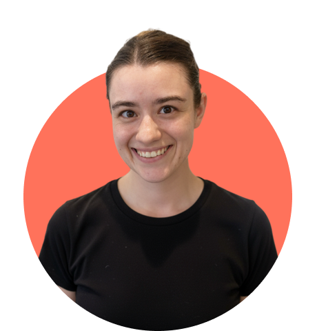 Woman smiling in black t-shirt