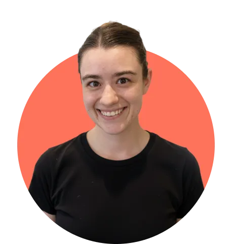 Woman smiling in black t-shirt